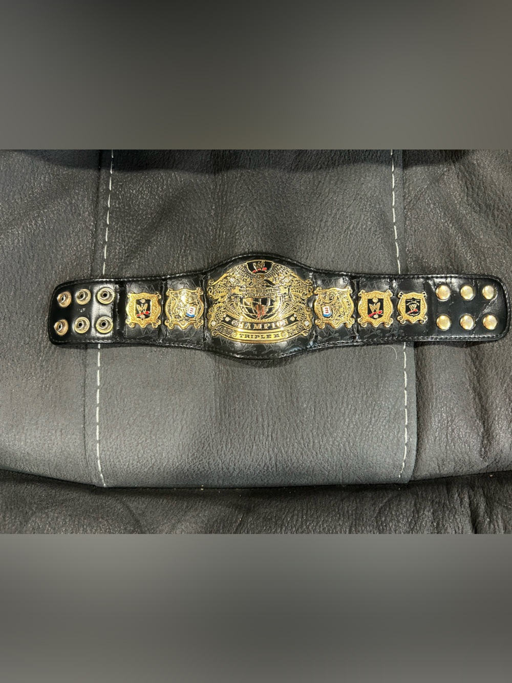 WWE undisputed championship MINI replica! Featuring Triple H nametag! 12”